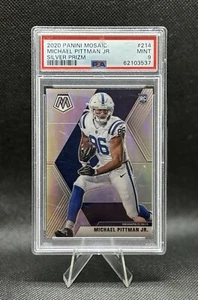 Michael Pittman Jr. PSA 9 2020 Mosaico Argento Prizm #214 Rookie Card Colts - Foto 1 di 2