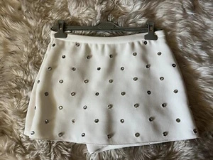 Red Valentino Crystal Studded Skort Size 42 in White - Picture 1 of 11
