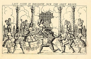 Toy Theatre - Original Sheet - Green's Jack the Giant Killer Frontispiece c1960 - Picture 1 of 1