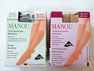 "Manou" Feinkniestrümpfe Mikrofaser, blickdicht, passend für alle Größen, 6 Paar - Bild 1 von 4