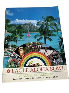 Vintage 1990 Aloha Bowl Game Program Syracuse Arizona - Bild 1 von 5