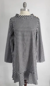 J. CREW Etuikleid schwarz Gingham Größe Small Dekor Knöpfe - Bild 1 von 12