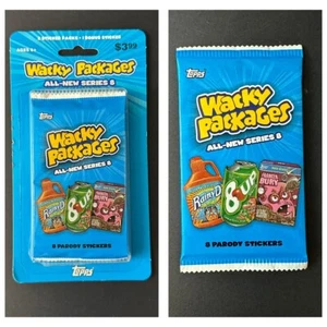 WACKY PACKAGES ALL NEW SERIES 8 SEALED PACKS (LOT OF 4) Garbage Pail Kids - Picture 1 of 5