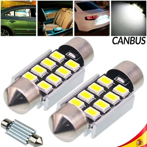 2x BOMBILLAS 8 LED 36mm Canbus BLANCO XENON 6400K C5W C11 MATRICULA INTERIOR - Imagen 1 de 7