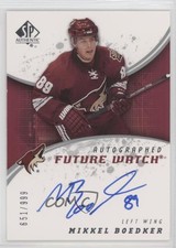 2008-09 SP Authentic Auto Future Watch /999 Mikkel Boedker #245 Rookie Auto RC