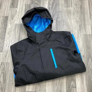 UNDER ARMOUR Cold Gear Infrared Black/Blue Hooded Basic Coat Jacket Youth Size M - Picture 1 of 10