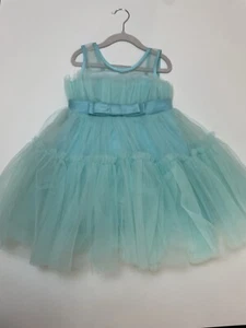 Vestito Per Bambina 3-4 Anni Colore Tiffany - Foto 1 di 10