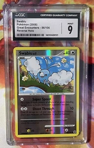 2008 Pokemon Great Encounters #86/106 Swablu Reverse Holo CGC 9 MINT - Picture 1 of 4