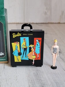 Hallmark vintage travel case and Barbie black white ornament Xmas miniature - Picture 1 of 7