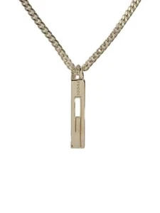 GUCCI SV925 Silver necklace with top for men Used - Picture 1 of 6