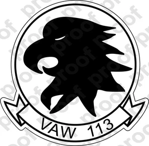 STICKER USN VAW 113 BLACK EAGLES - Picture 1 of 2
