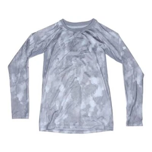 All In Motion Boys Gray Poly LS Fitted Performance Crewneck T-Shirt Size.L 12/14 - Picture 1 of 3