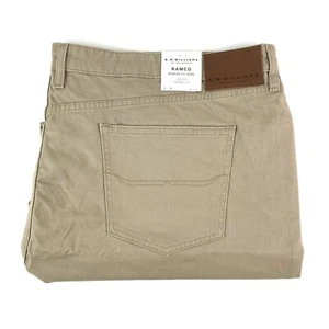 RM Williams Mens Ramco Size W52 L32 Jeans Regular Fit Tapered Leg Beige NWT - Picture 1 of 5