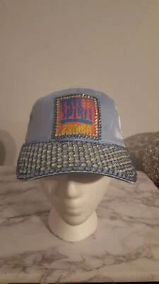 Nuevo Brillante Azul Claro Moda Gorra de Béisbol Sombrero 'FREE SPIRIT' Bling Gemas ZUMBA Foto 1 de 4