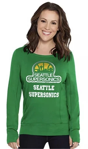 Touch Women’s Seattle Sonics Hardwood Classics Retro Lateral Sweatshirt Medium M Cover