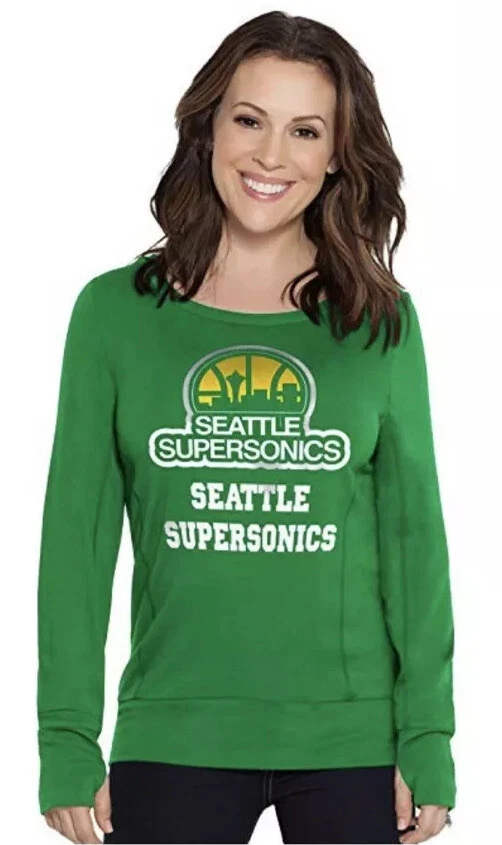 Touch Women’s Seattle Sonics Hardwood Classics Retro Lateral Sweatshirt Medium M - Image 1 of 4