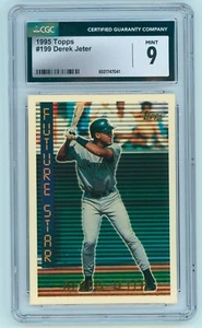 1995 Topps Future Star #199 Derek Jeter New York Yankees CGC 9 - Picture 1 of 2