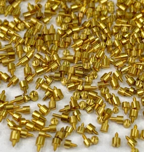 50 goldene Uhrenschrauben für Teile Uhrmacher Reparatur Restposten NOS Ersatzarmband Tasche - Bild 1 von 11