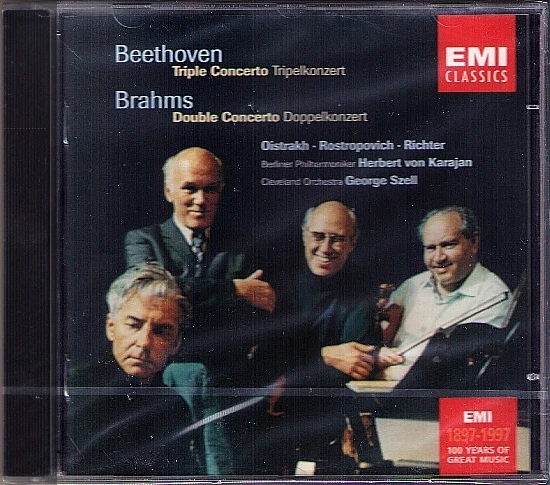 OISTRAKH ROSTROPOVICH RICHTER KARAJAN Beethoven Brahms Triple Double Concerto CD - Bild 1 von 1
