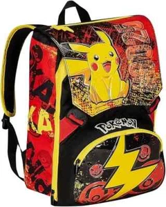 POKEMON PIKACHU SEVEN KINDER SCHULRUCKSACK MIT FLASCHENHALTER MITTELSTUFE - Bild 1 von 3