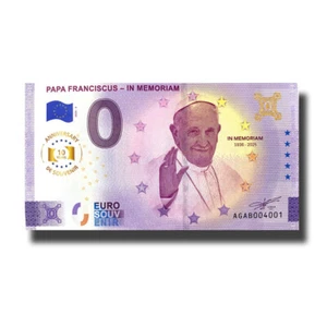 Billete recuerdo 0 euros aniversario Papa Francisco Memoriam Argentina AGAB 202 - Imagen 1 de 2