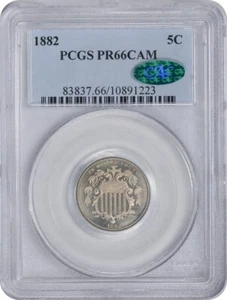 1882 Shield Nickel PR66CAM PCGS (CAC) - Picture 1 of 3