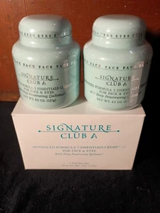 Signature Club A Advanced Formula 5 Essentials Crema para Rostro/Ojos-Paquete Doble Nuevo de Lote Antiguo - Imagen 1 de 6