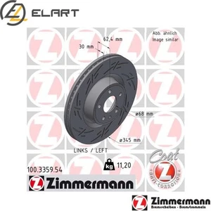 2x BRAKE DISC 100.3359.54 FOR AUDI A6/Allroad/C7 CGWD/CREC 3.0L CLAA/CKVC 3.0L - Picture 1 of 6