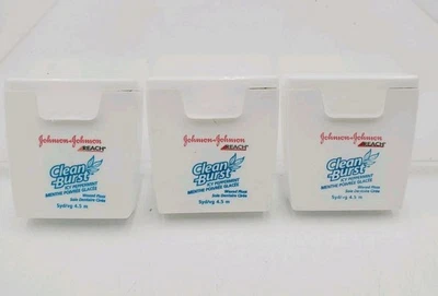 HTF Lot of 3 Reach Clean Burst ICY Peppermint Waxed Dental Floss 5yds - Image 1 of 3