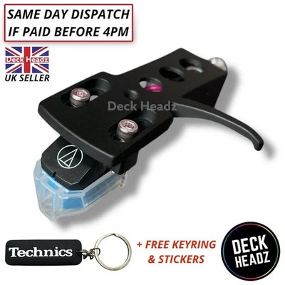 Black Headshell Genuine Audio Technica AT-VM95C Cartridge & Stylus + FREE GIFTS - Image 1 of 4