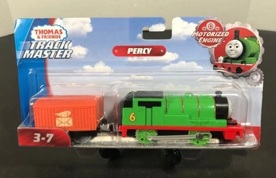 THOMAS & FRIENDS 机动 Trackmaster PERCY 火车 + 邮车 2019 密封 全新 — 第 1/4 张图片