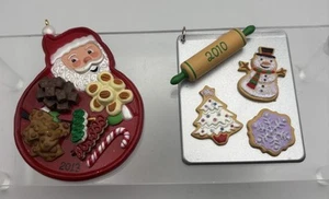 Hallmark Seasons Treatings Set Of 2 Ornaments Christmas 2010 2013 - Bild 1 von 5