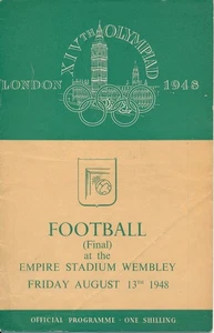 OLYMPIC FOOTBALL - LONDON 1948 FINAL Sweden v Yugoslavia @ Wembley team changes - Picture 1 of 1