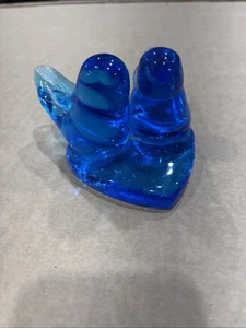 FIGURA PÁJARO DE LA FELICIDAD AZUL - VINTAGE FIRMADA RON RAY 1996 día soleado bluebird - Imagen 1 de 4
