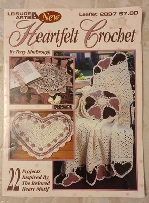 Heartfelt Crochet Afghan Hot Pad Doily Pillow Heart Dishcloth Coaster Ornament - Image 1 of 4