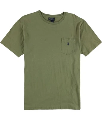 Ralph Lauren Mens Classic Fit V Neck Basic T-Shirt, green, S - Image 1 of 4
