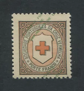 Portugal 1916 RED CROSS ERROR, MIPLACED OVERPRINT #2b, MNH FVF - Picture 1 of 2