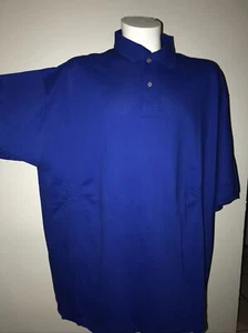 Nuevo con etiquetas Polo Jerzees Big para hombre 4XL 58"" pecho azul real - Imagen 1 de 5