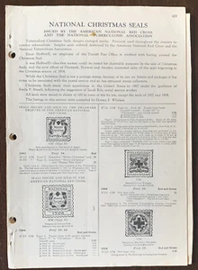 1921-1950s NATIONAL CHRISTMAS SEALS HANDMADE ALBUM WITH VINTAGE SEALS - Picture 1 of 12