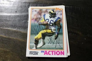 WENDELL TYLER  SAN DIEGO CHARGERS  AUTOGRAPHED CARD   - Picture 1 of 1