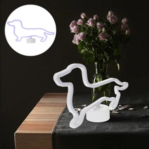 Neon Table Light Dog Night Light Table Night Lamp Led Neon Light Sign - Picture 1 of 11