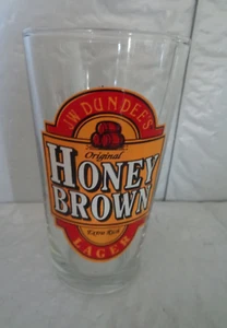 JW Dundee's Honey Brown Lager - Pint Beer Glass - New - Brewmaster's Stock - Picture 1 of 2