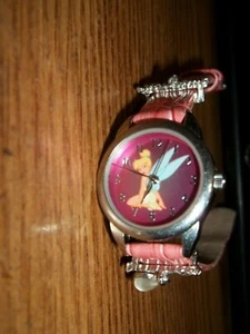 Reloj Disney Campanilla con correa de cuero Japón movimiento niño Campana Tinker - Imagen 1 de 8