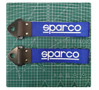 1x Car Tow Strap Towing Hook Front Hood Rear Trunk Bumper Sparco Blue For Toyota