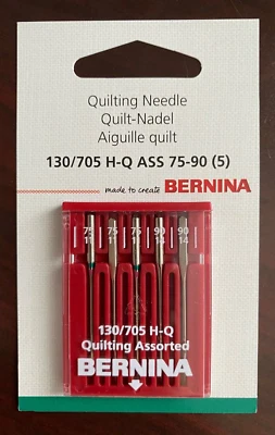 Agujas para Acolchar Bernina Genuinas Surtidas Talla 75-90 (11-14) Paquete 5 130/705H-Q Foto 1 de 2