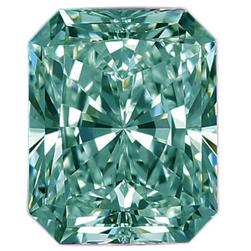 28.20 ct VVS1/SKY BLUE RADIANT CUT LOOSE MOISSANITE DIAMOND RING/PENDANT - Image 1 of 1