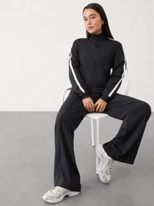 ATHLETA Finish Line Jacket Sculptek | Black Large Tall #657490 NEW - Picture 1 of 4