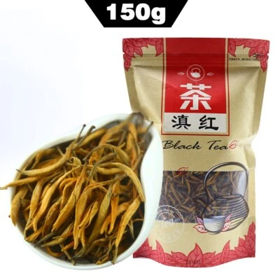 Té negro Yunnan Dian Hong aguja dorada Jinya mono dorado té chino 150 g Foto 1 de 4