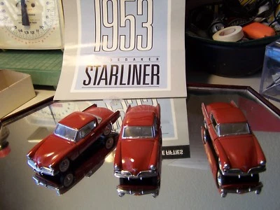  FRANKLIN MINT 1/43 RED 1953 STUDEBAKER STARLINER PAPERS & BOX - Image 1 of 4