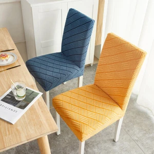 1-6 Coprisedie Per Sedie Per Banchetti In Jacquard Elasticizzato Per Sala Da ☆ - Zdjęcie 1 z 14